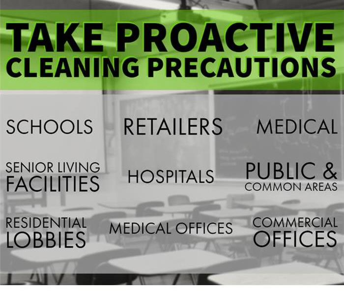 Picture of bulletin for proactive cleaning listing commercial facilities 