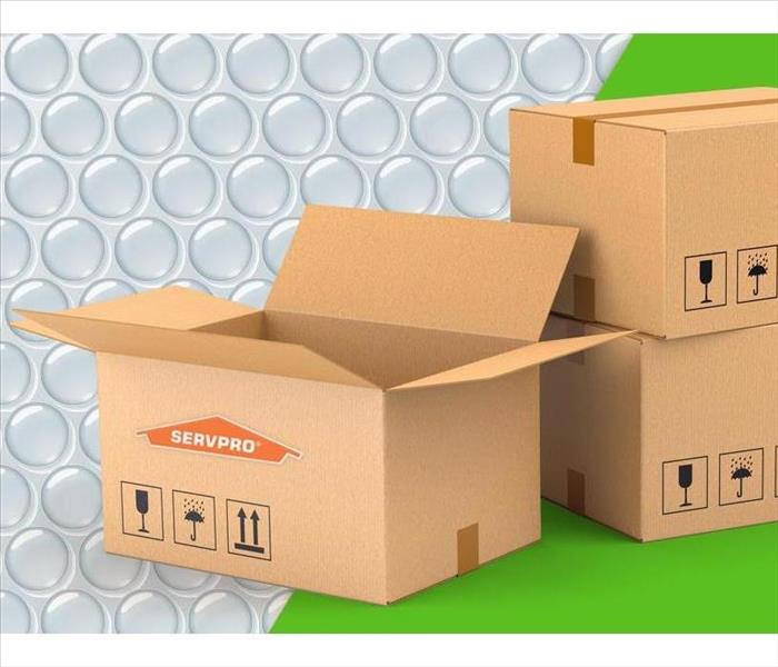 SERVPRO cardboard packing boxes